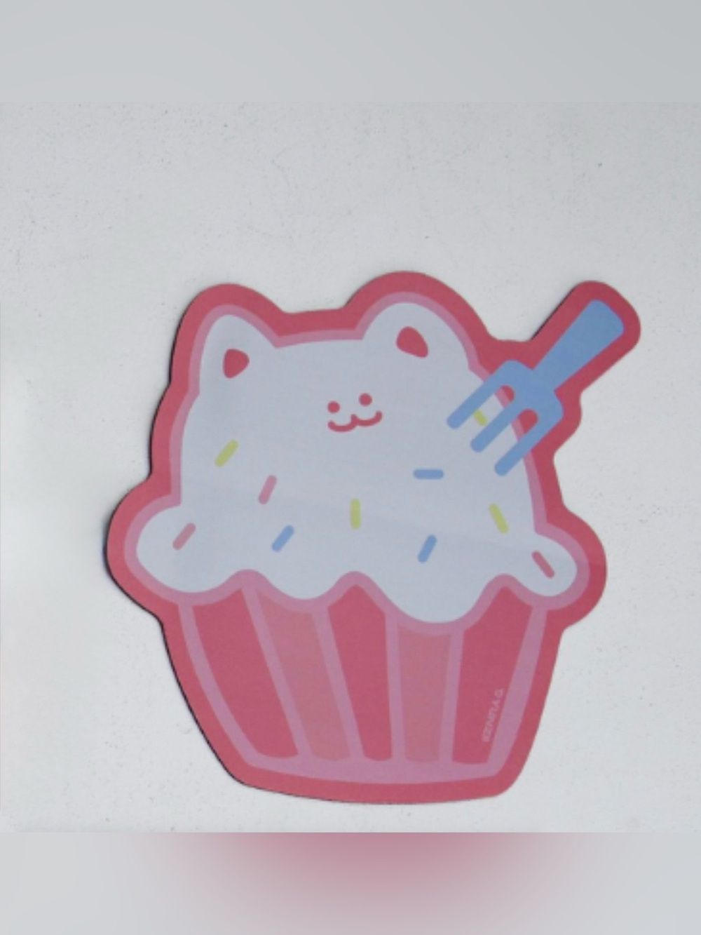 Yunzii Pink Cupcake Cat Mousepad kawaii battle station cute